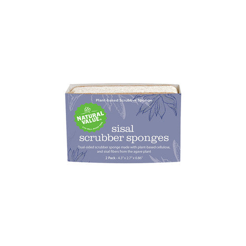 Natural Value Sisal Scrubber Sponges 2 pack