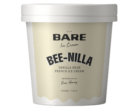 Bare Ice Cream Bee-Nilla Vanilla Bean Ice Cream 450ml