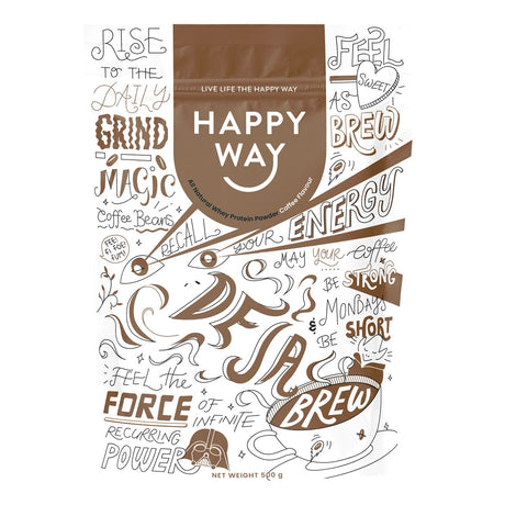 Happy Way Deja Brew Coffee Whey Protein Powder 500g