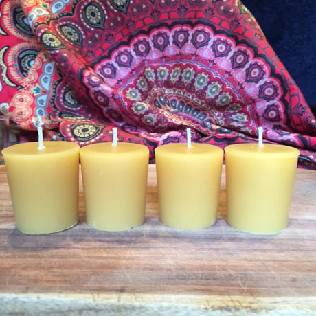 Happy Flame Organic Beeswax Votive Candle Pack