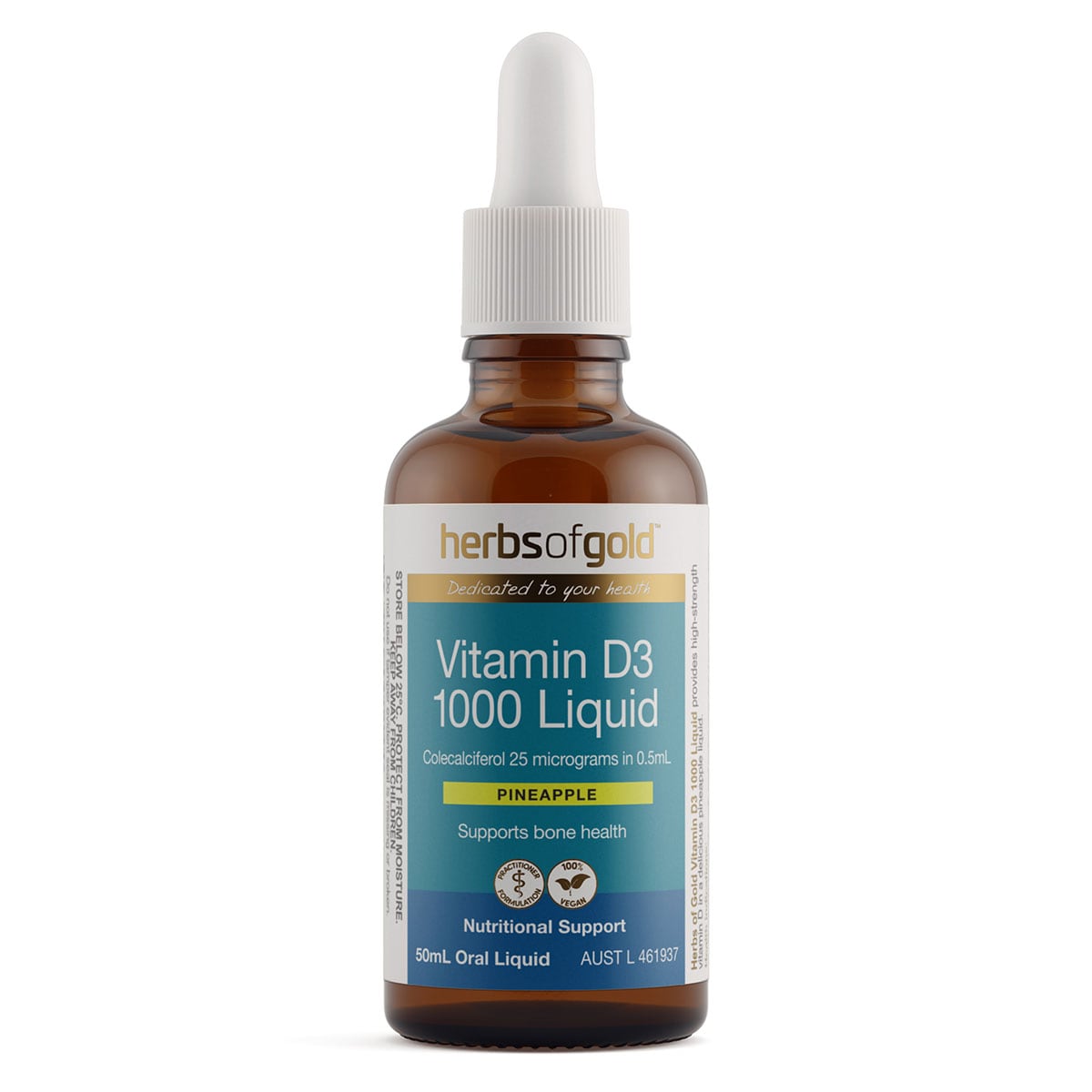 Herbs of Gold Vitamin D3 1000 Liquid 50mL