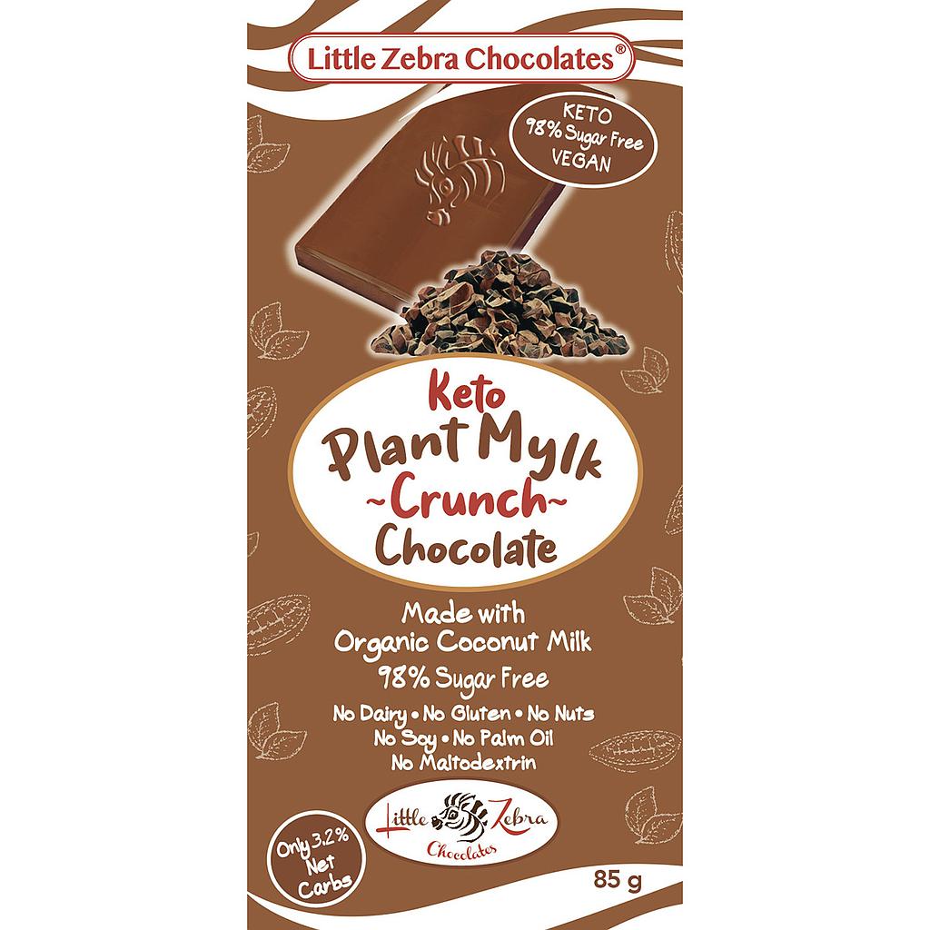 Little Zebra Chocolates Keto Plant Mylk Crunch Chocolate 85g