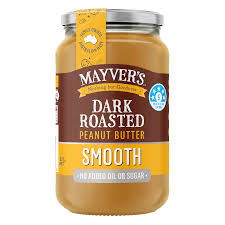 Mayvers Smooth Dark Roasted Peanut Butter 375g