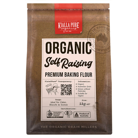 Kialla Organic Unbleached Self Raising Flour 1kg