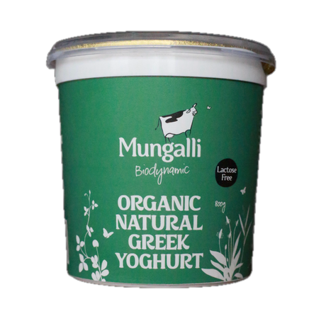 Mungalli Organic Natural Greek Yoghurt 800g