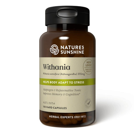Nature's Sunshine Withania (Ashwagandha) 355mg 100 Capsules