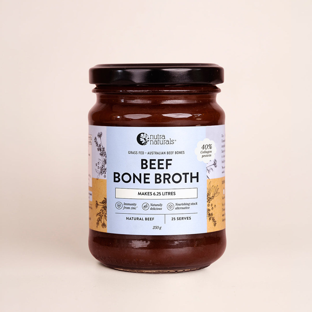 Nutra Naturals Beef Bone Broth Concentrate Natural Beef 250g