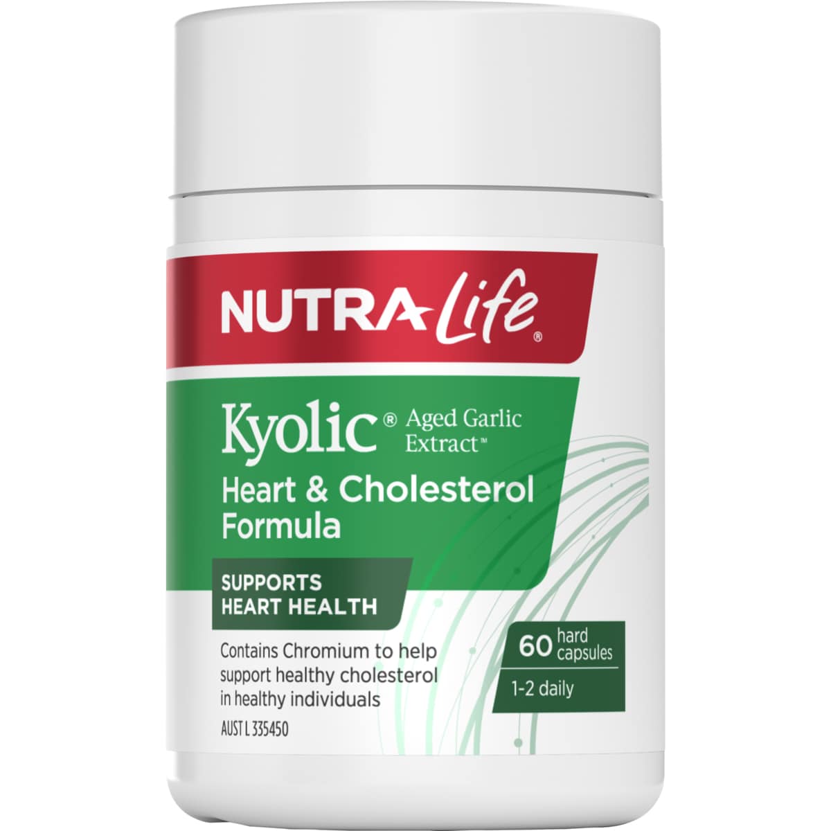 Nutralife Kyolic Aged Garlic Extract Heart & Cholesterol Formula 60 Capsules