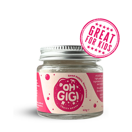 ohGiGi Organic Tooth Powder Fruity Brush 40g