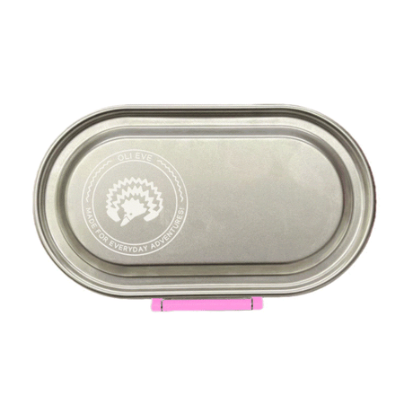 Oli Eve Stainless Steel Bento Go Snack Box Pink Galah