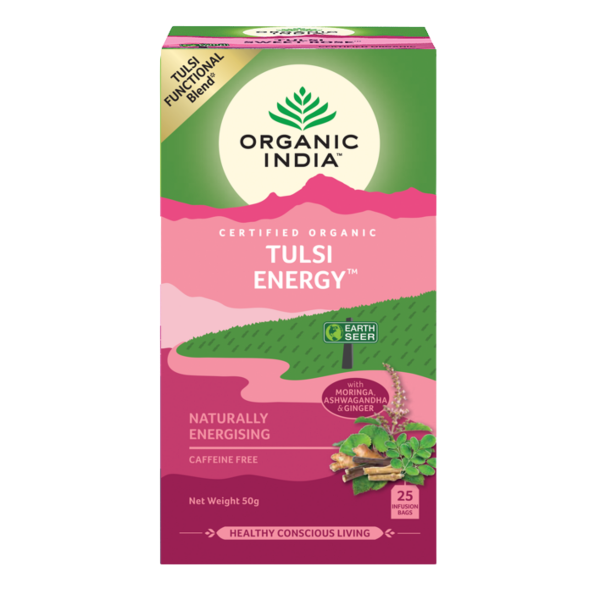 Organic India Tulsi Energy Tea 25 Tea Bags