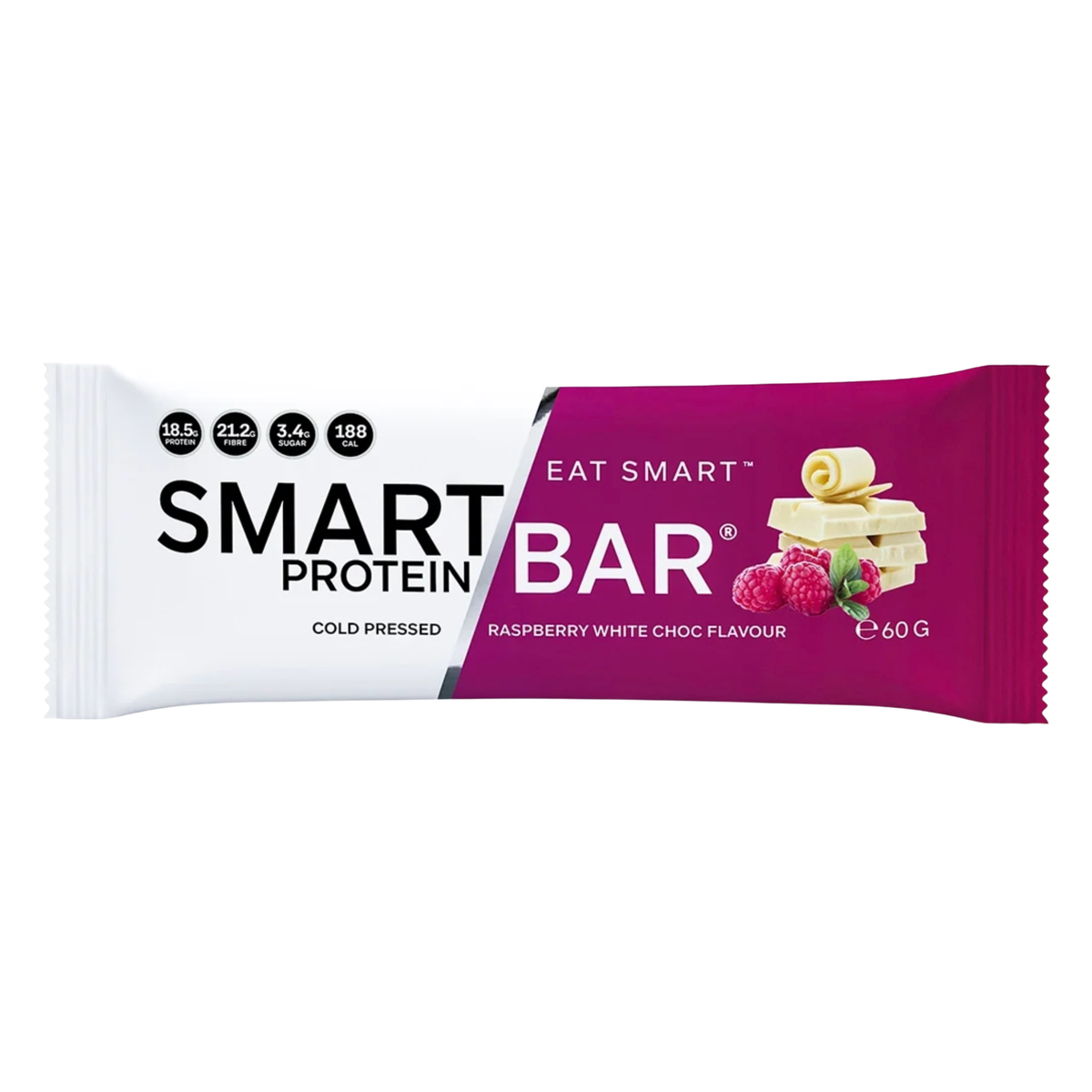 Smart Protein Bar Raspberry White Chocolate Protein Bar 60g