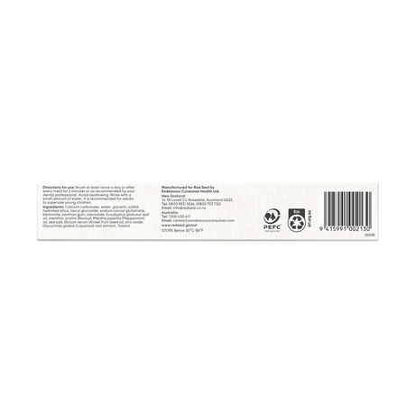 Red Seal Complete Care Toothpaste 100g back of pack