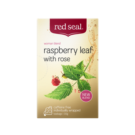 Red Seal Raspberry Leaf Tea with Rose 20 tea bags