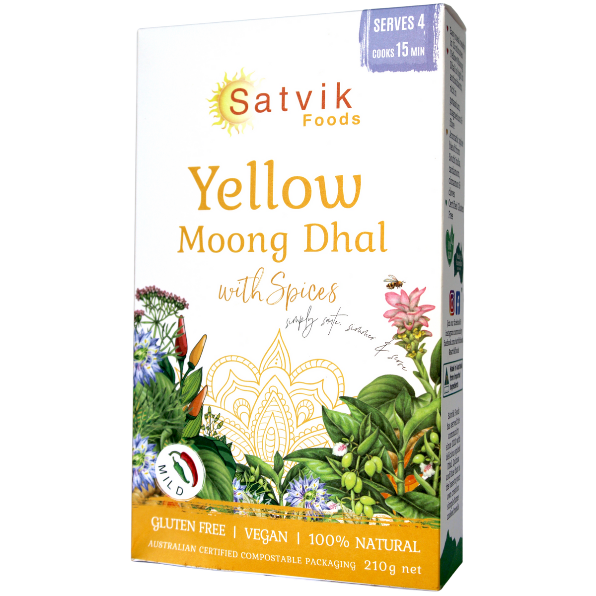Satvik Foods Yellow Moong Dhal 210g
