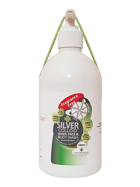 Silver Health Colloidal Silver Face and Body Wash Fragrance Free 500ml