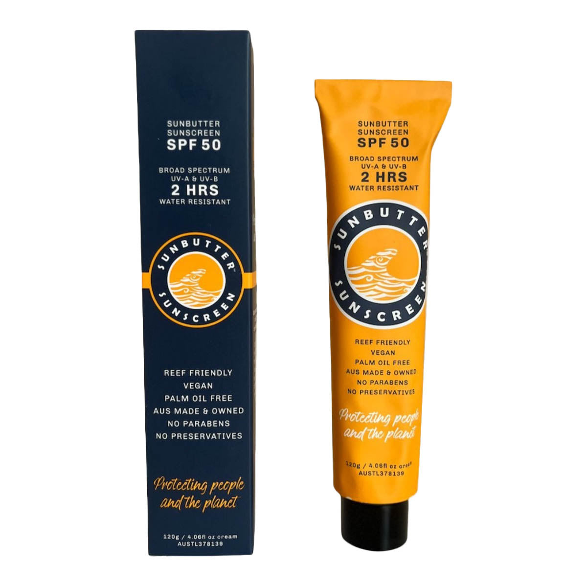 Sunbutter Skincare SPF50 Sunscreen Tube 120g