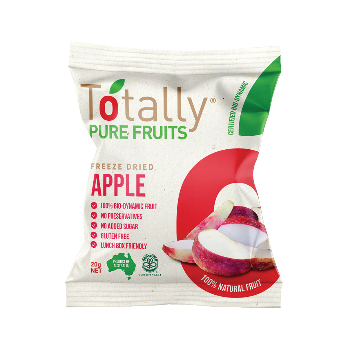 Totally Pure Fruits Freeze Dried Apples 20g