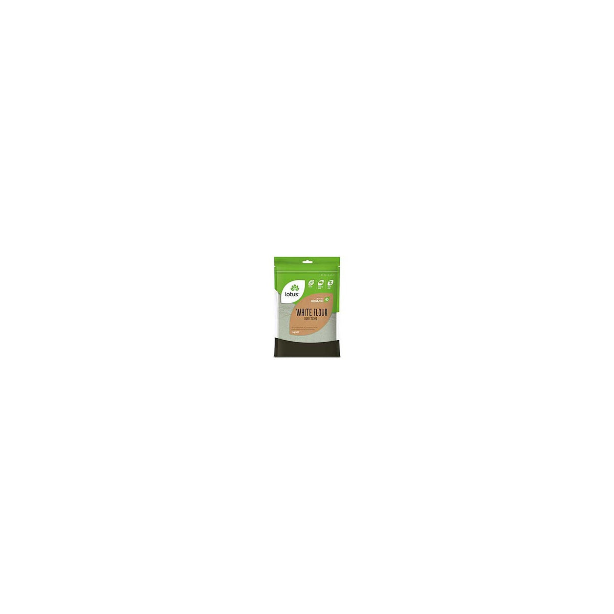 Lotus Organic Unbleached White Flour 1kg